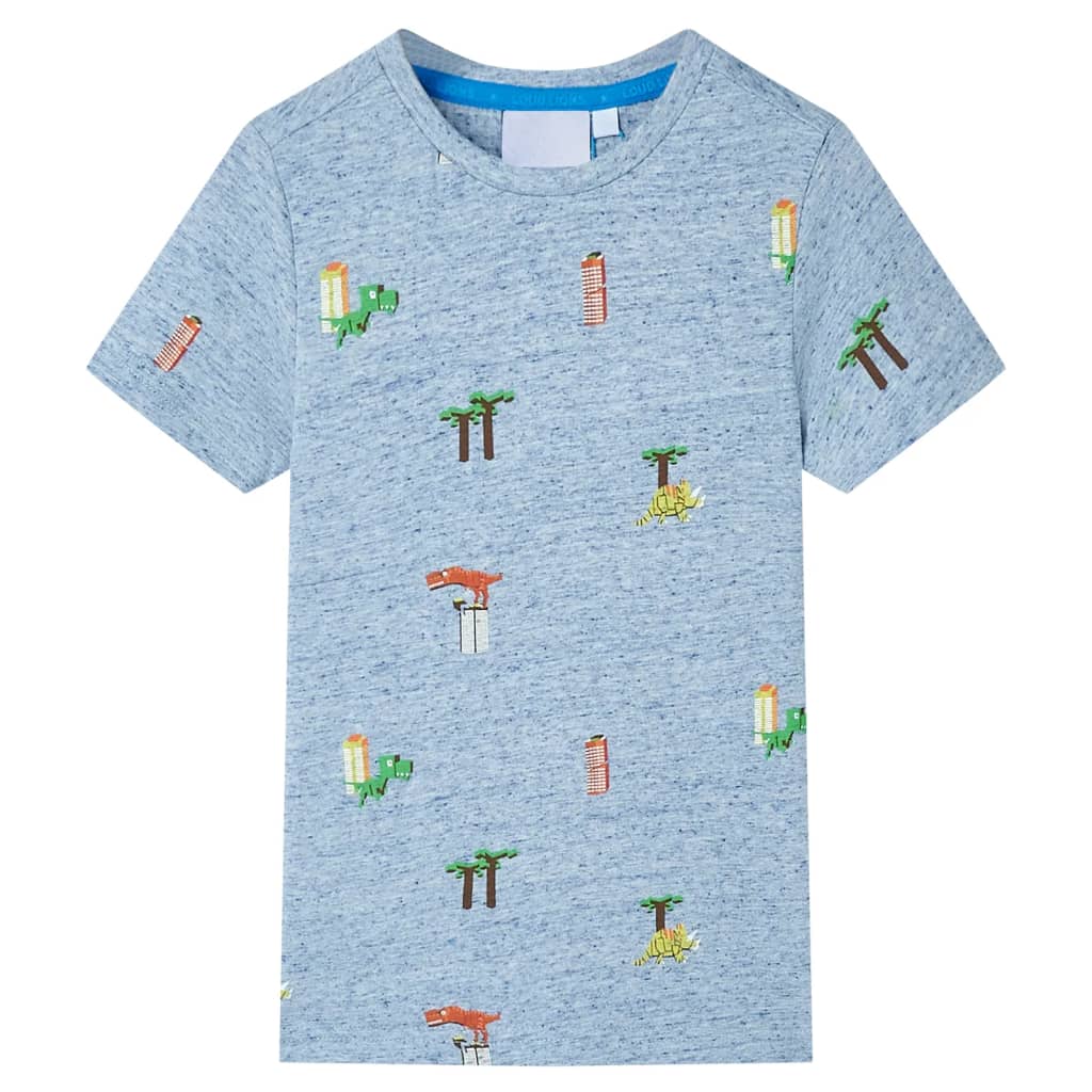 Tricou pentru copii, albastru melanj, 104 GartenMobel Dekor