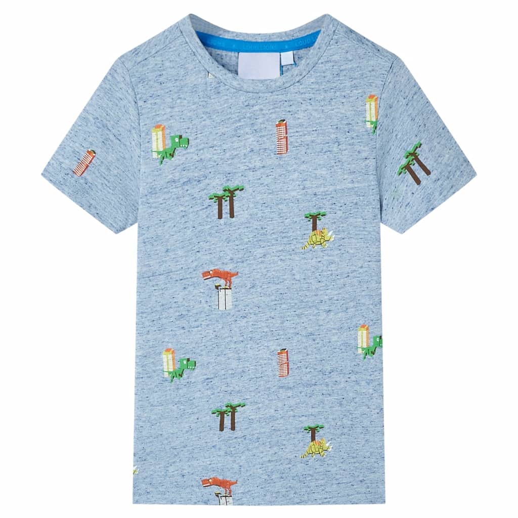 Tricou pentru copii, albastru melanj, 116 GartenMobel Dekor