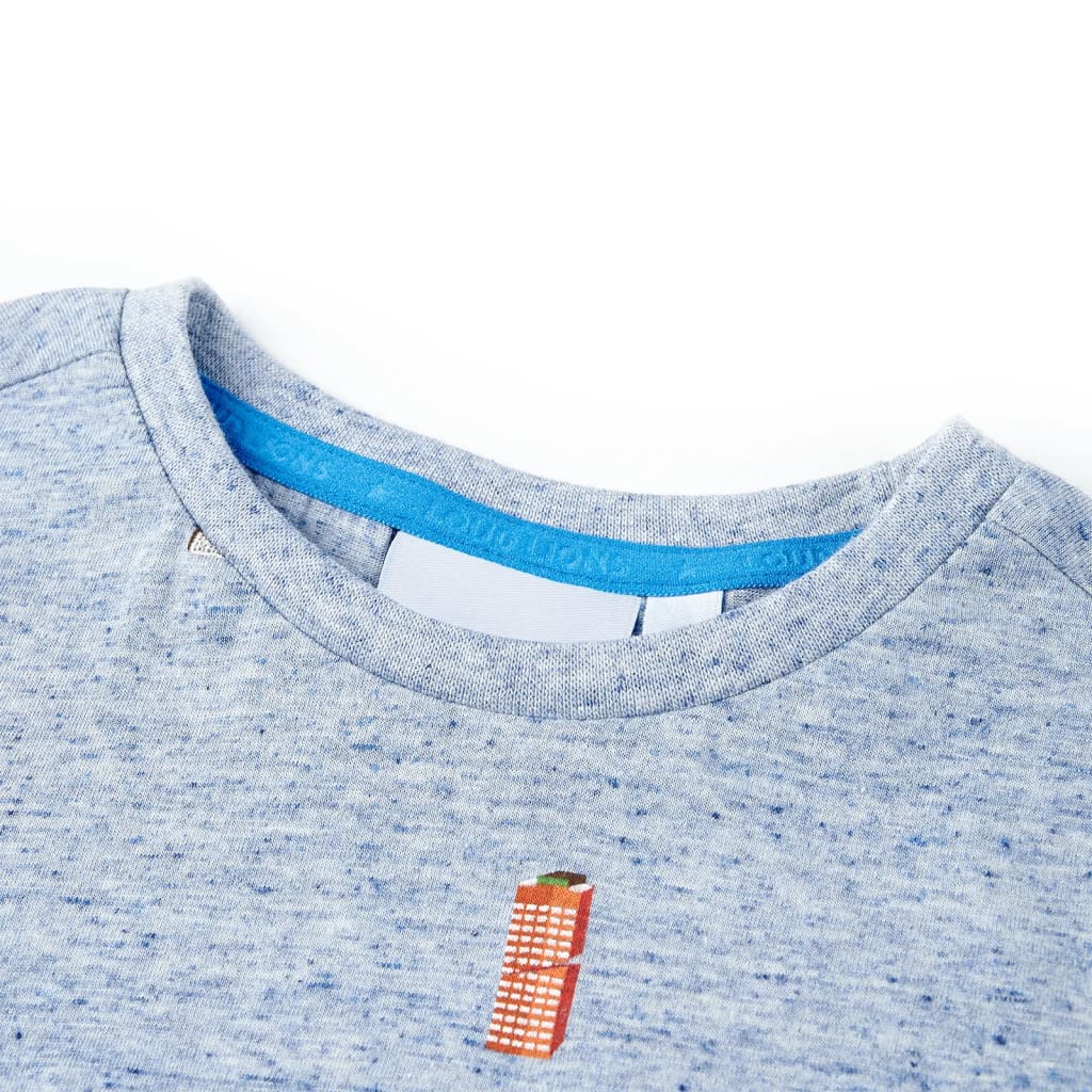 Tricou pentru copii, albastru melanj, 116 GartenMobel Dekor