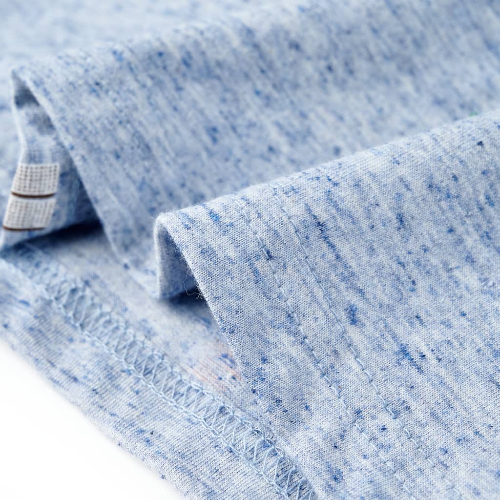 Tricou pentru copii, albastru melanj, 116 GartenMobel Dekor