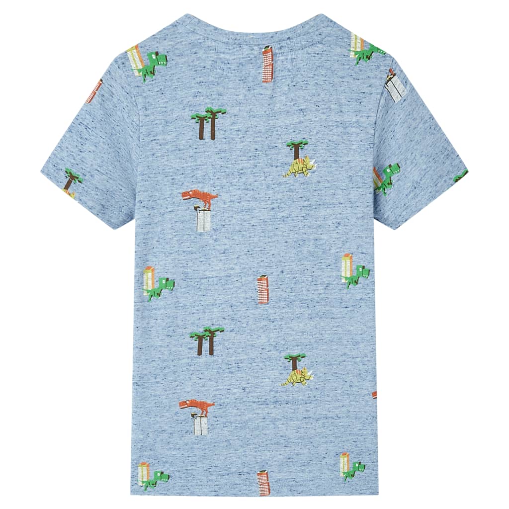 Tricou pentru copii, albastru melanj, 128 GartenMobel Dekor