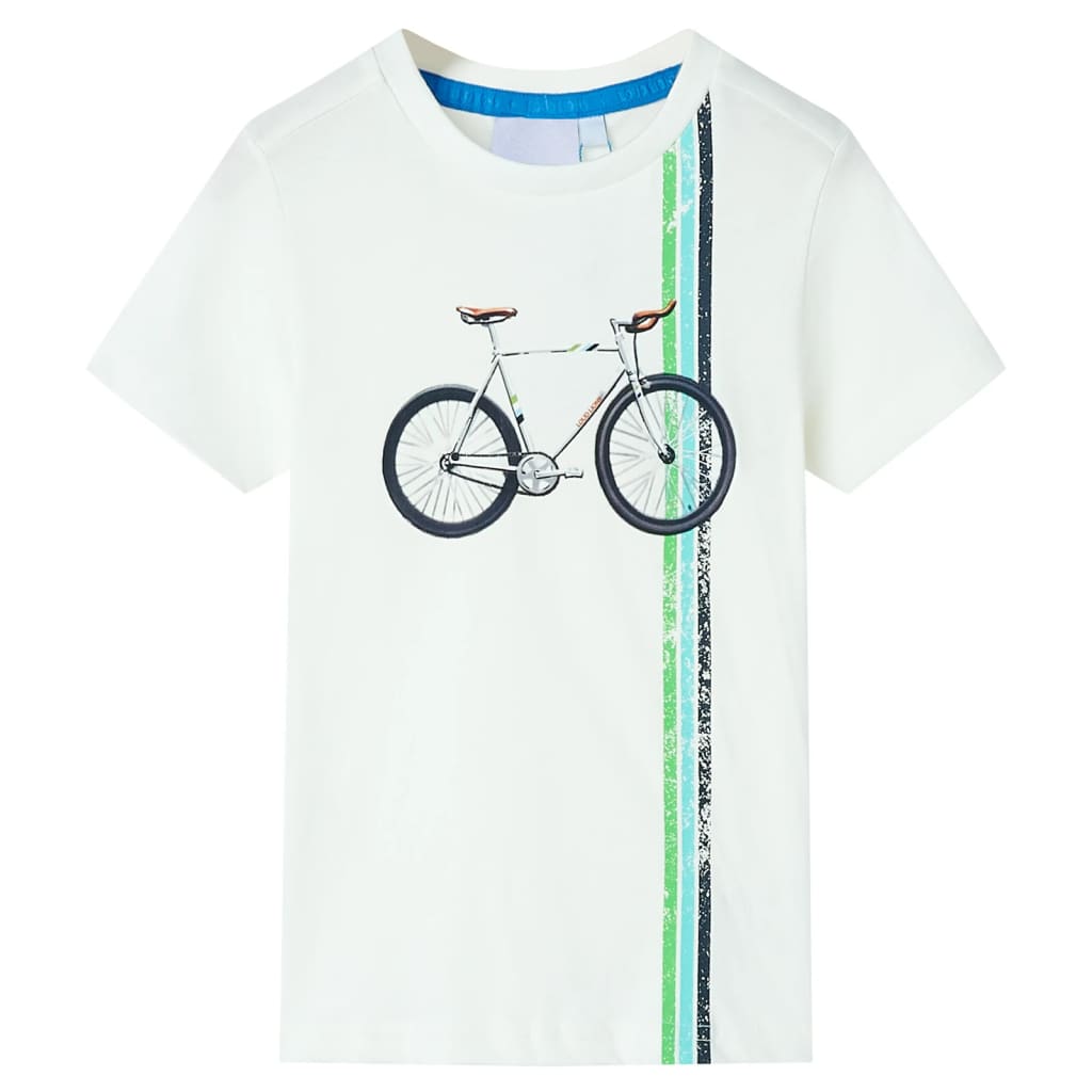 Tricou pentru copii cu mâneci scurte, ecru, 104 GartenMobel Dekor