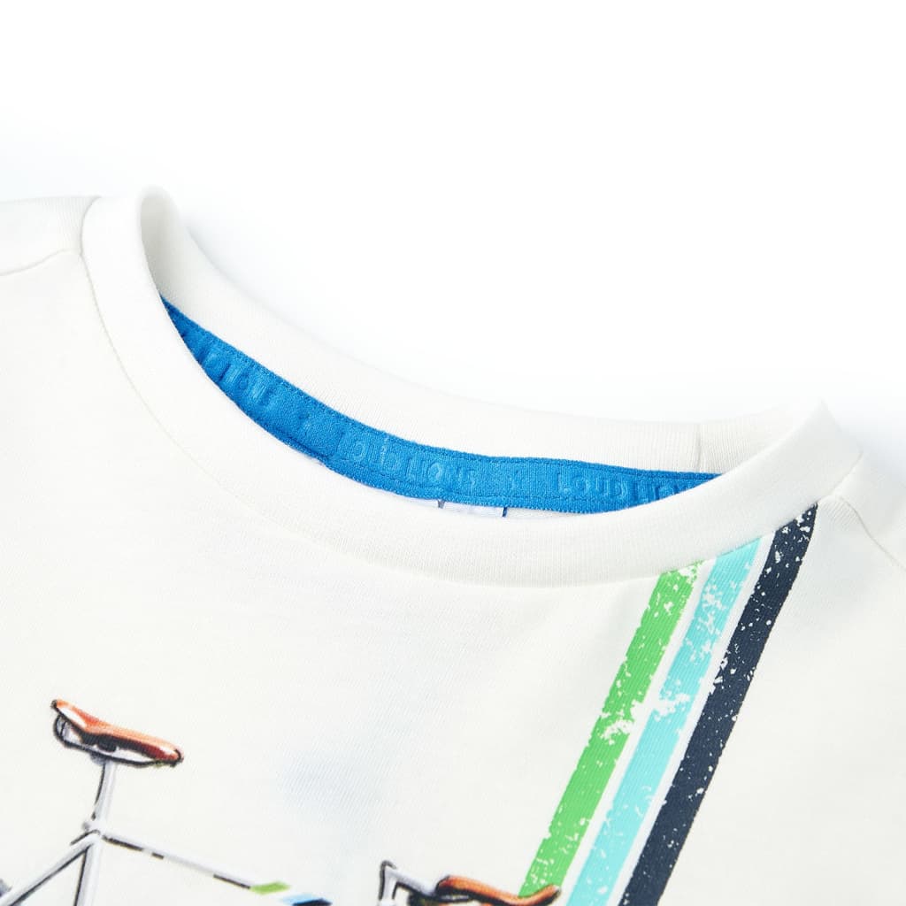 Tricou pentru copii cu mâneci scurte, ecru, 104 GartenMobel Dekor