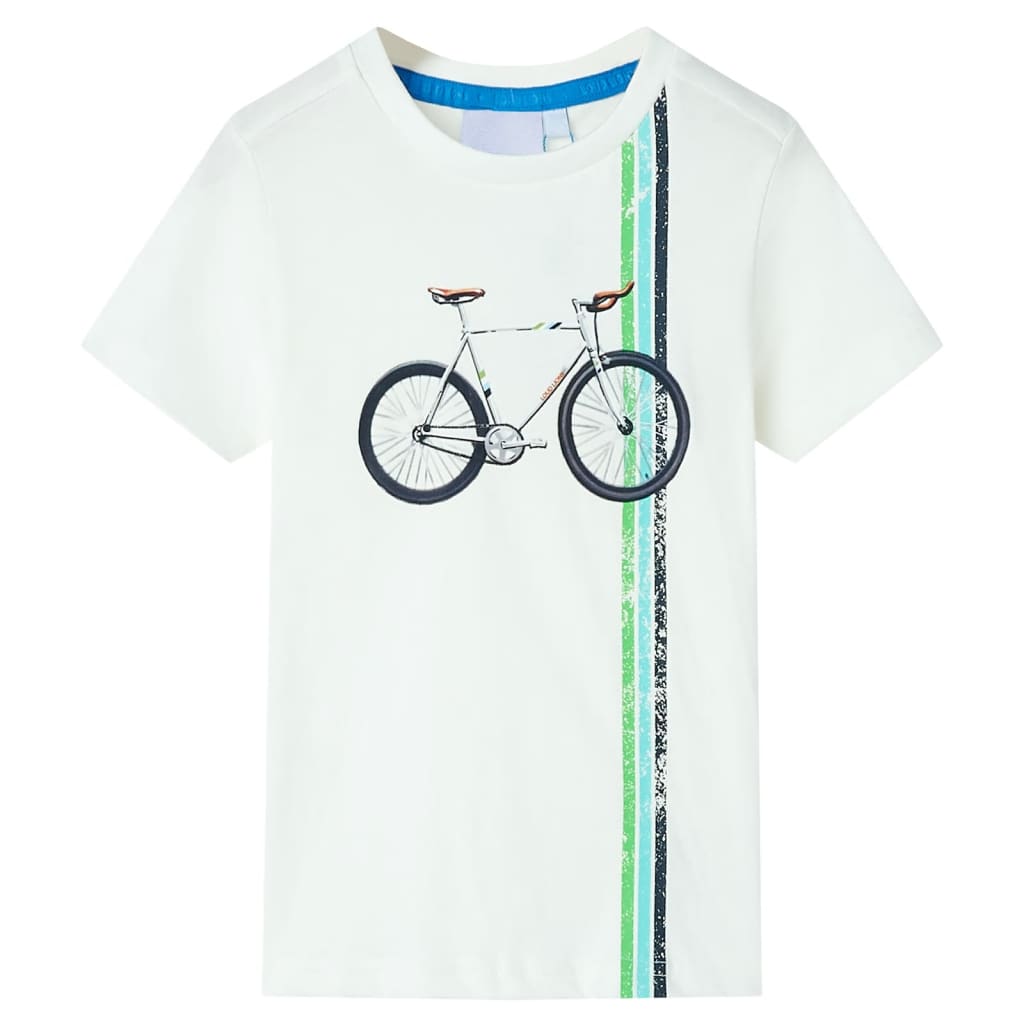 Tricou pentru copii cu mâneci scurte, ecru, 116 GartenMobel Dekor