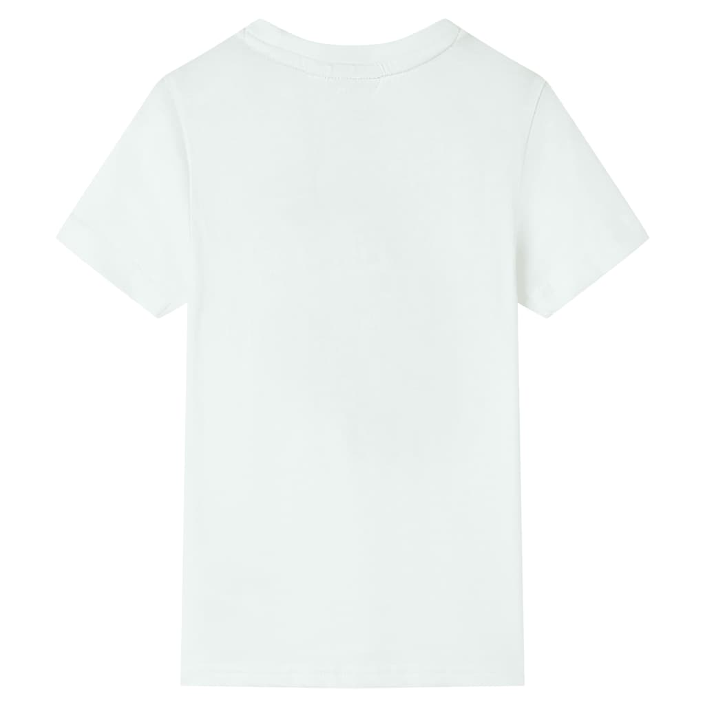 Tricou pentru copii cu mâneci scurte, ecru, 128 GartenMobel Dekor