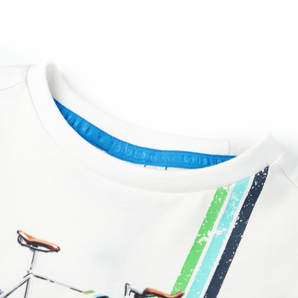 Tricou pentru copii cu mâneci scurte, ecru, 140 GartenMobel Dekor