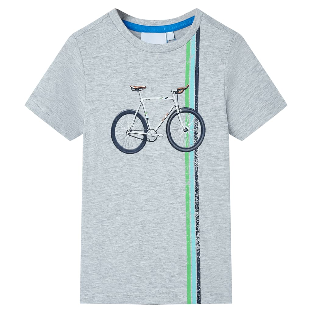 Tricou pentru copii cu mâneci scurte, gri, 104 GartenMobel Dekor