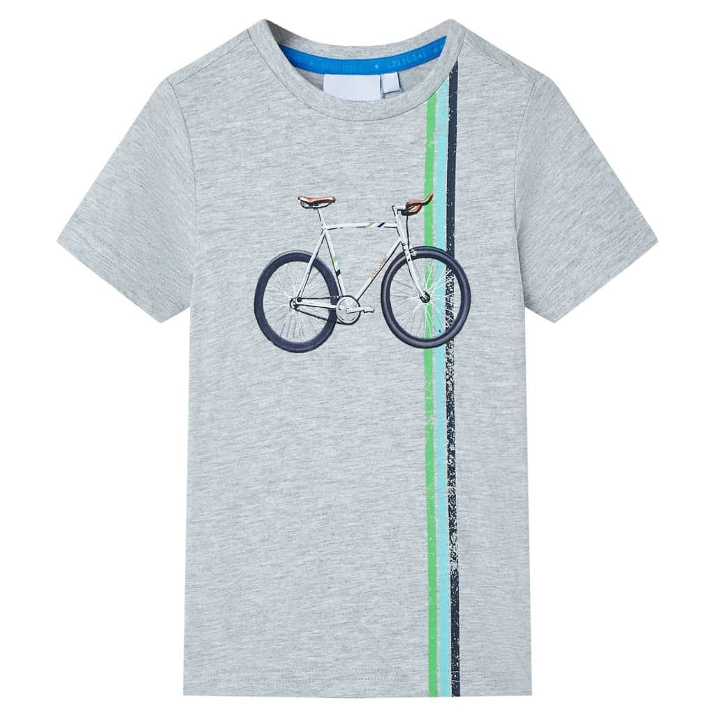 Tricou pentru copii cu mâneci scurte, gri, 140 GartenMobel Dekor