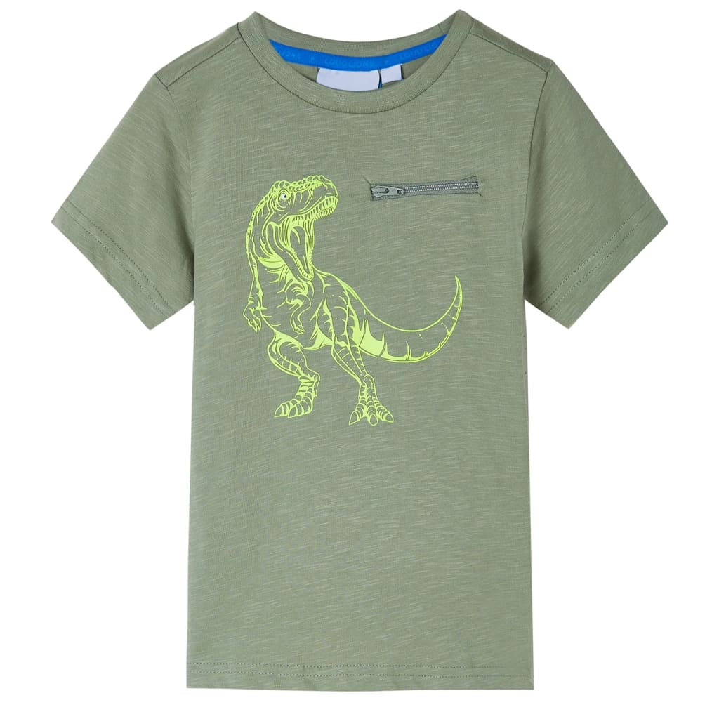 Tricou pentru copii cu mâneci scurte kaki deschis 128 GartenMobel Dekor