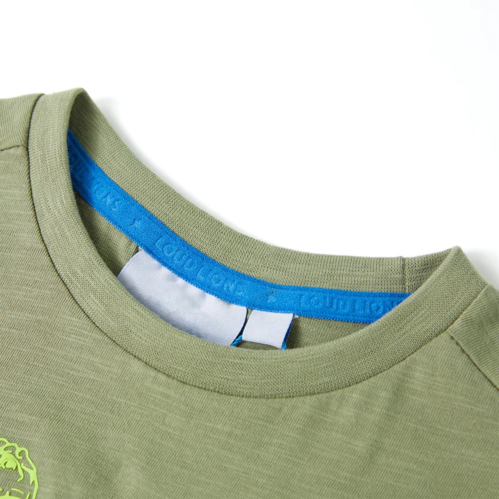 Tricou pentru copii cu mâneci scurte kaki deschis 128 GartenMobel Dekor