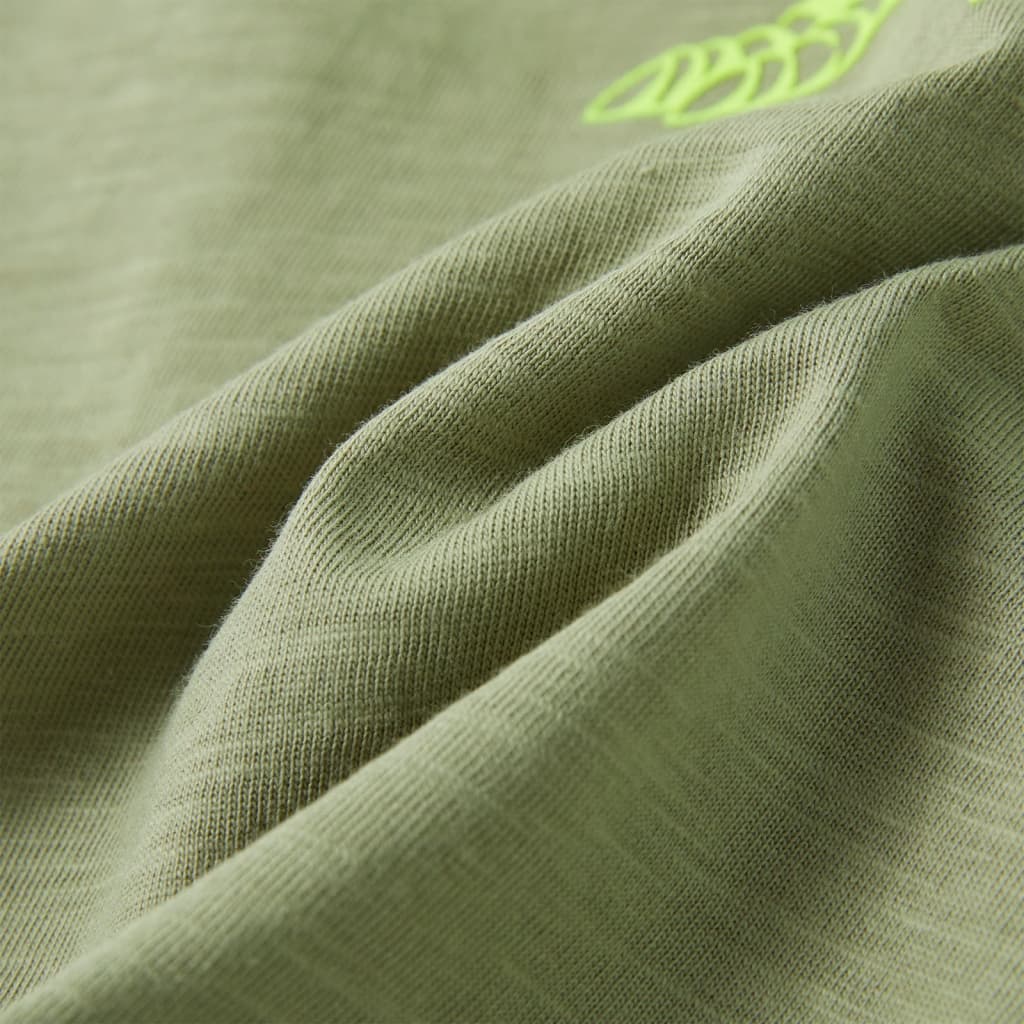 Tricou pentru copii cu mâneci scurte kaki deschis 128 GartenMobel Dekor