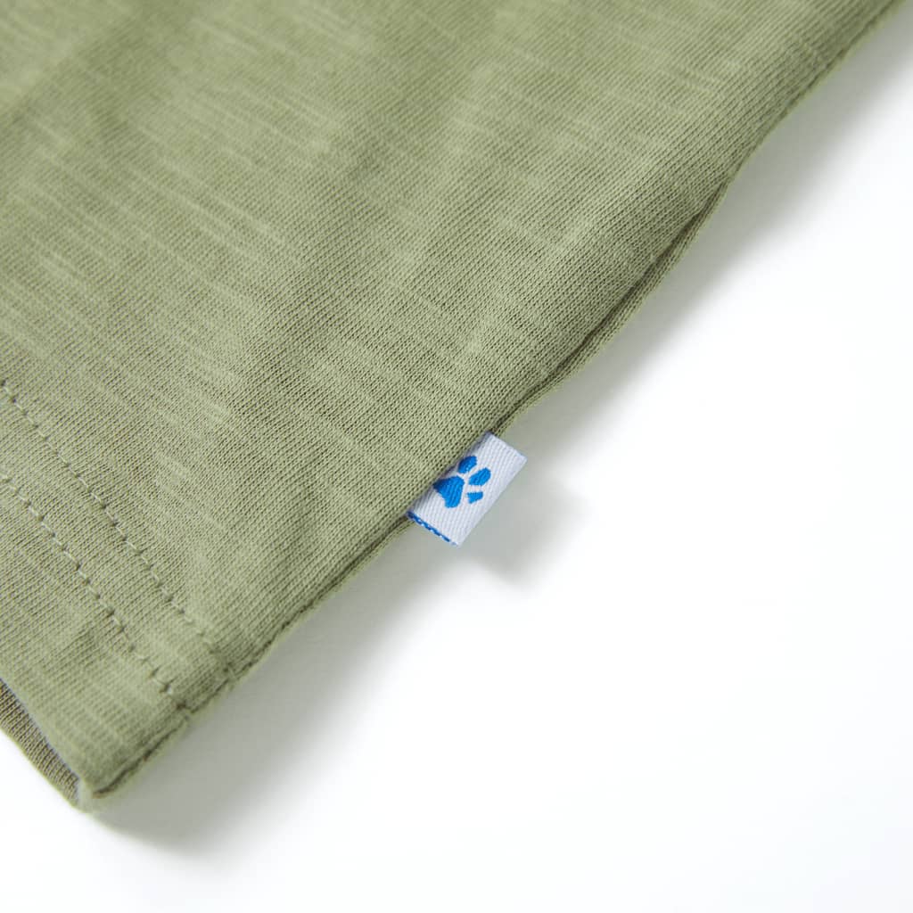 Tricou pentru copii cu mâneci scurte kaki deschis 128 GartenMobel Dekor