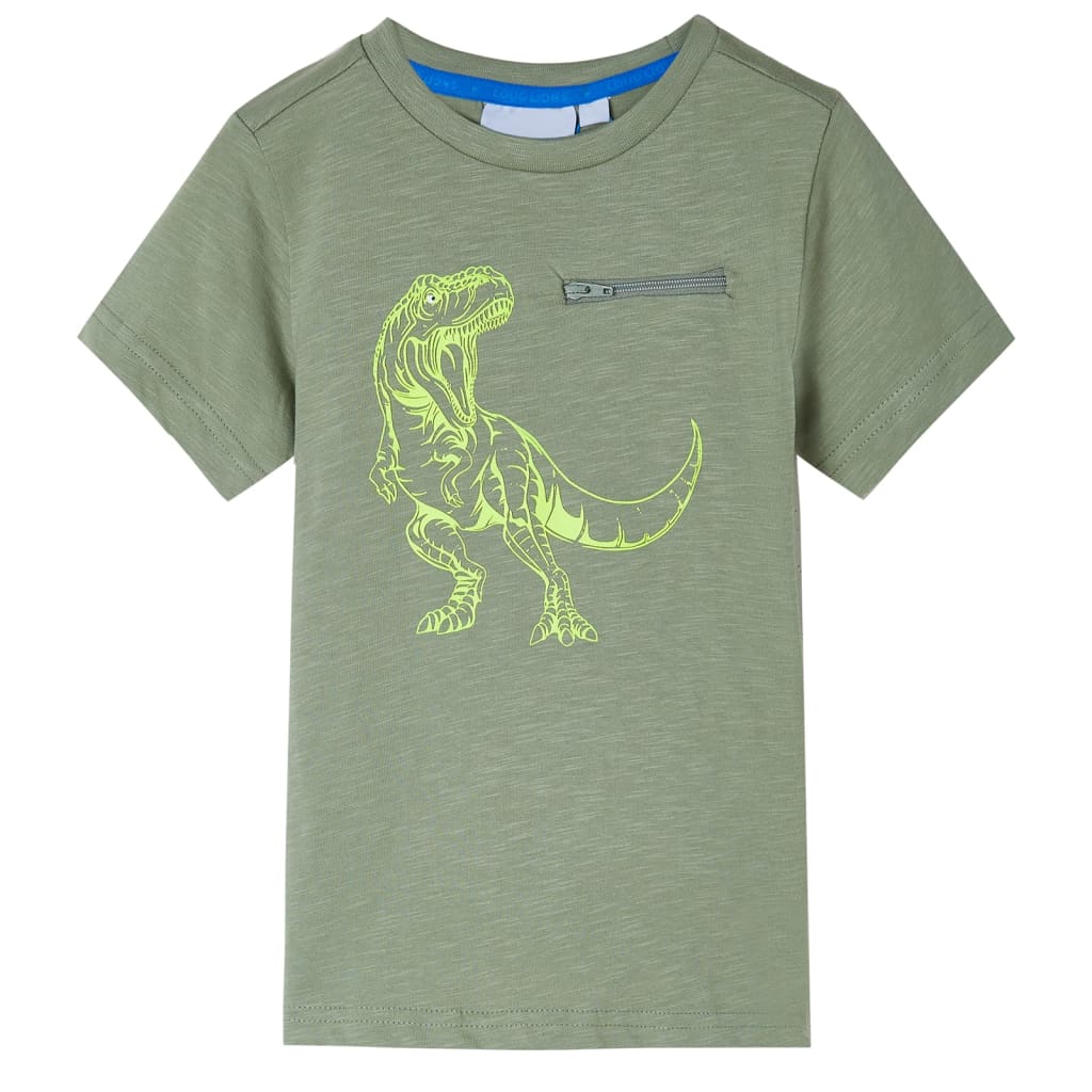 Tricou pentru copii cu mâneci scurte kaki deschis 140 GartenMobel Dekor