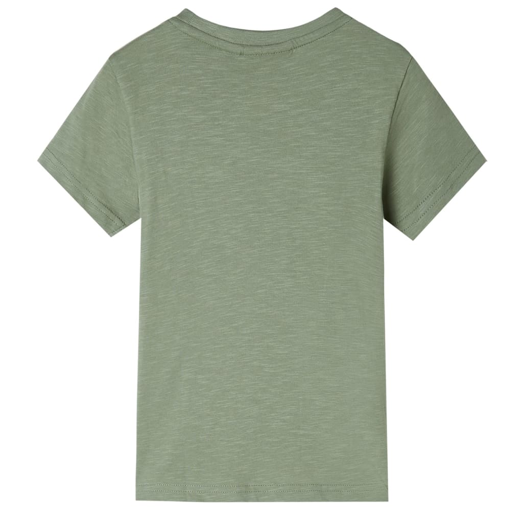 Tricou pentru copii cu mâneci scurte kaki deschis 140 GartenMobel Dekor