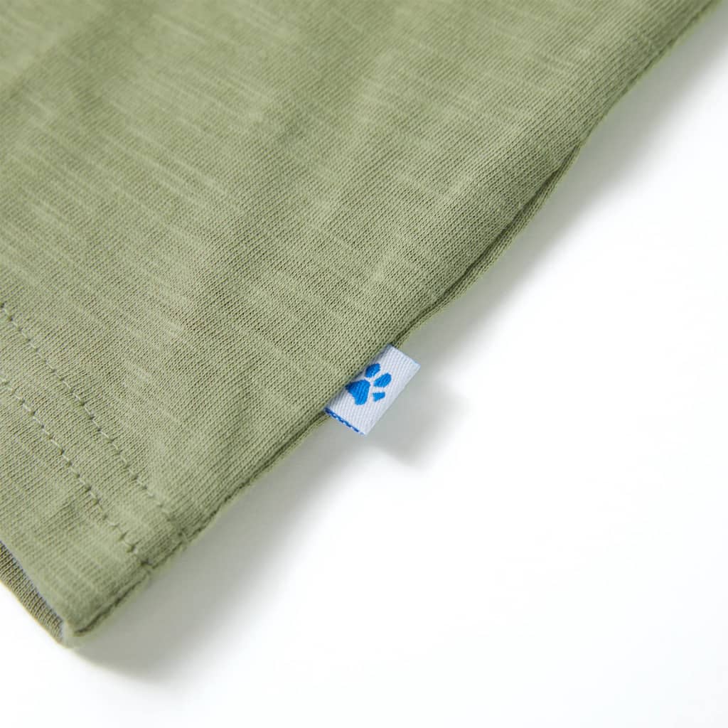 Tricou pentru copii cu mâneci scurte kaki deschis 140 GartenMobel Dekor