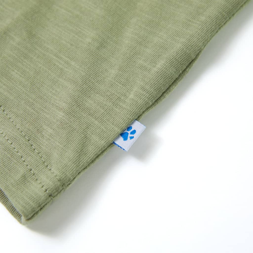 Tricou pentru copii cu mâneci scurte kaki deschis 92 GartenMobel Dekor