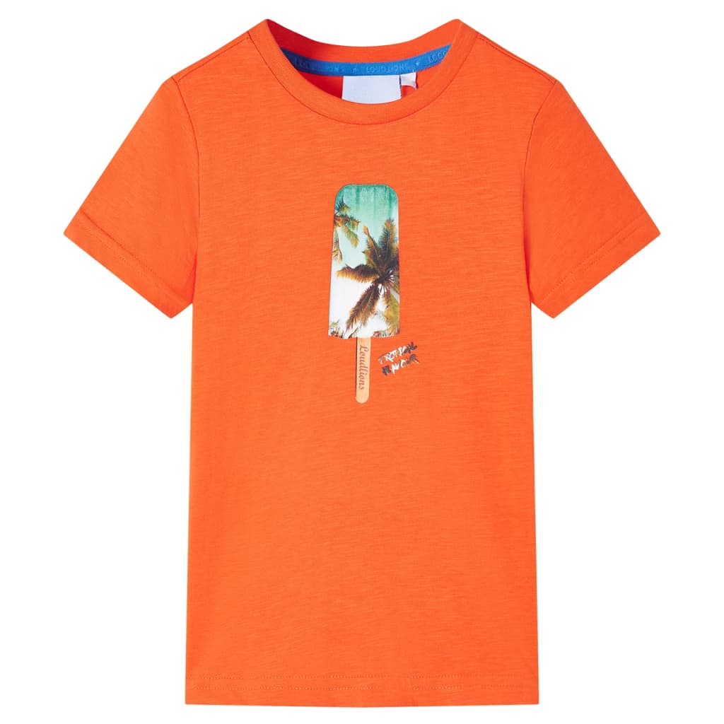 Tricou pentru copii, portocaliu închis, 116 GartenMobel Dekor
