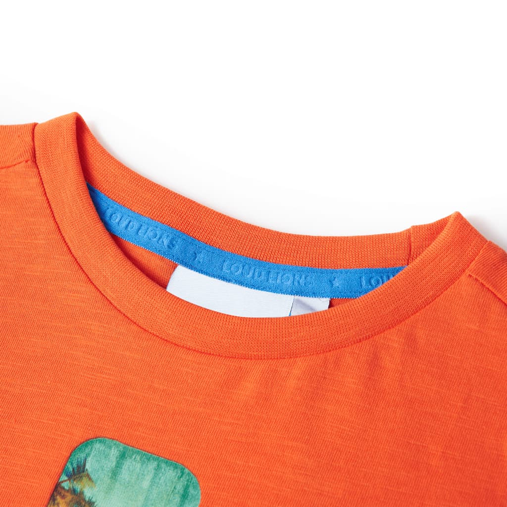 Tricou pentru copii, portocaliu închis, 128 GartenMobel Dekor