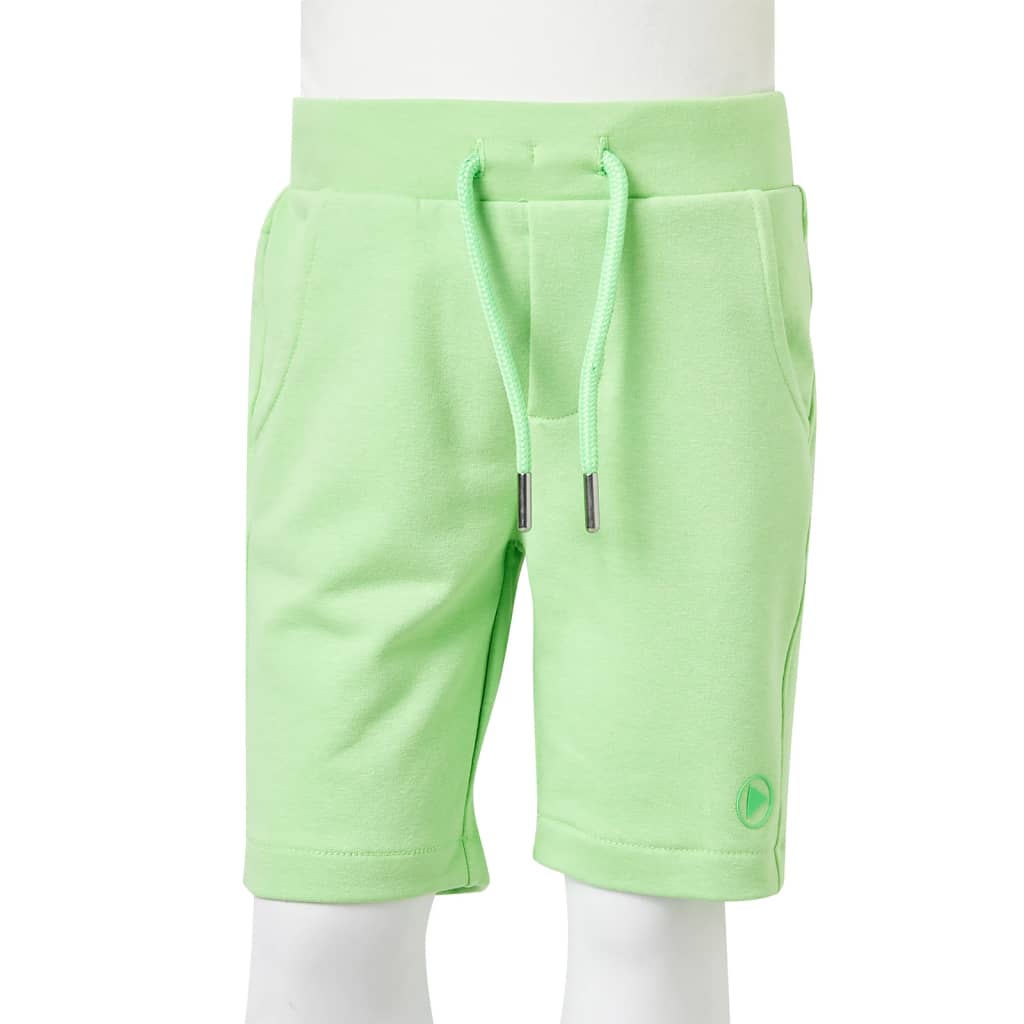 Pantaloni scurți pentru copii, verde fosforescent, 140 GartenMobel Dekor