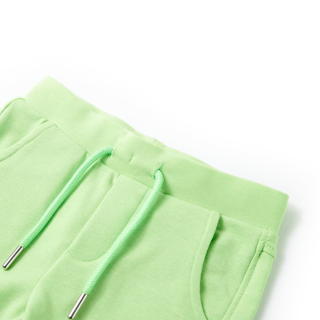 Pantaloni scurți pentru copii, verde fosforescent, 140 GartenMobel Dekor
