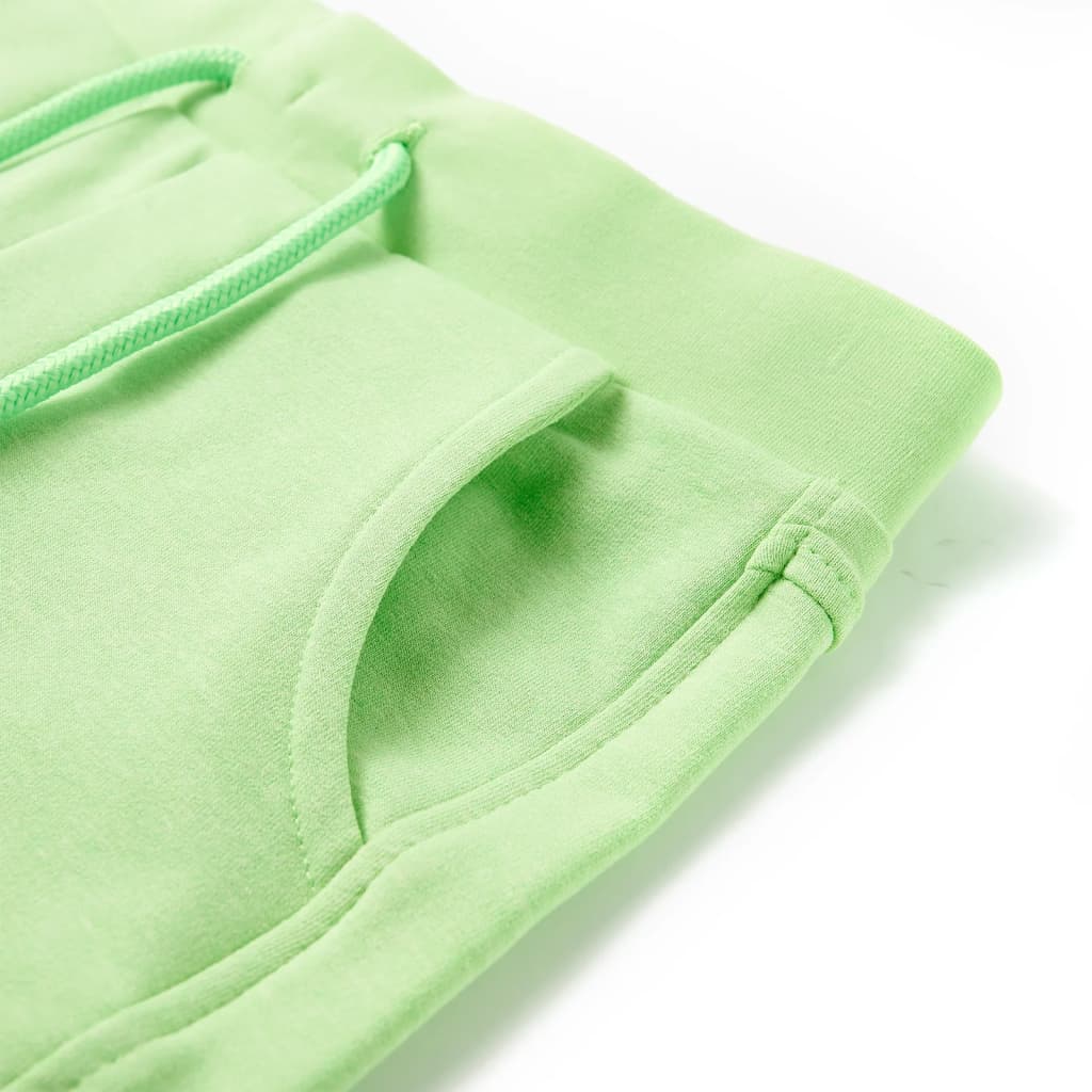 Pantaloni scurți pentru copii, verde fosforescent, 140 GartenMobel Dekor