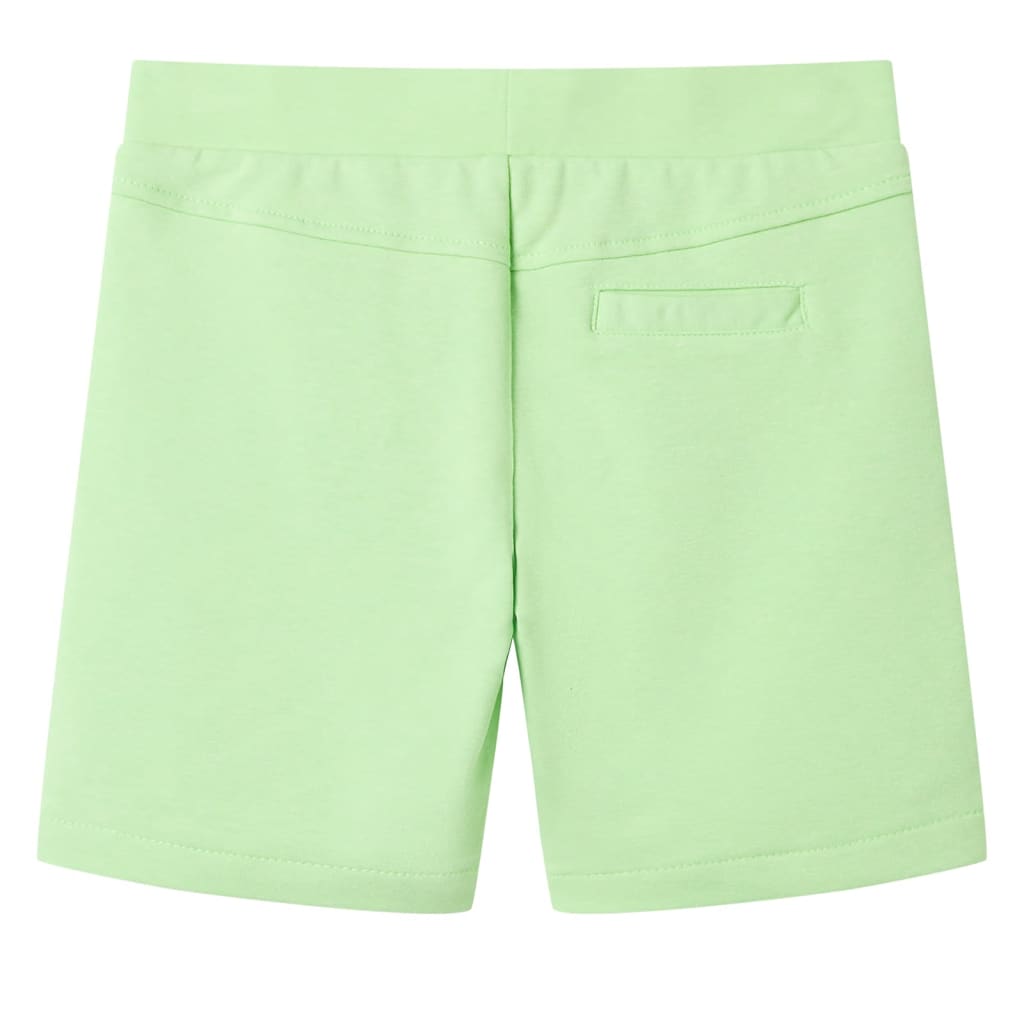 Pantaloni scurți pentru copii, verde fosforescent, 140 GartenMobel Dekor