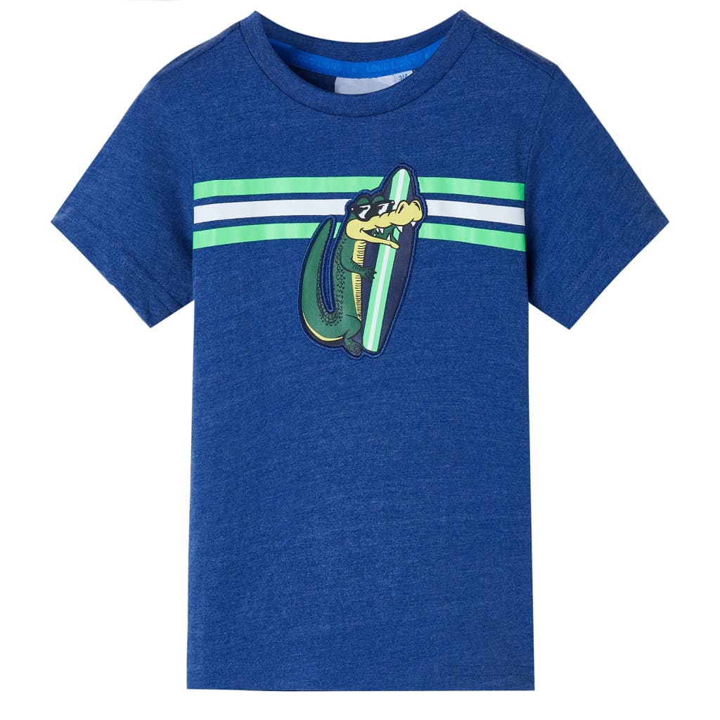 Tricou pentru copii, albastru închis melanj, 92 GartenMobel Dekor