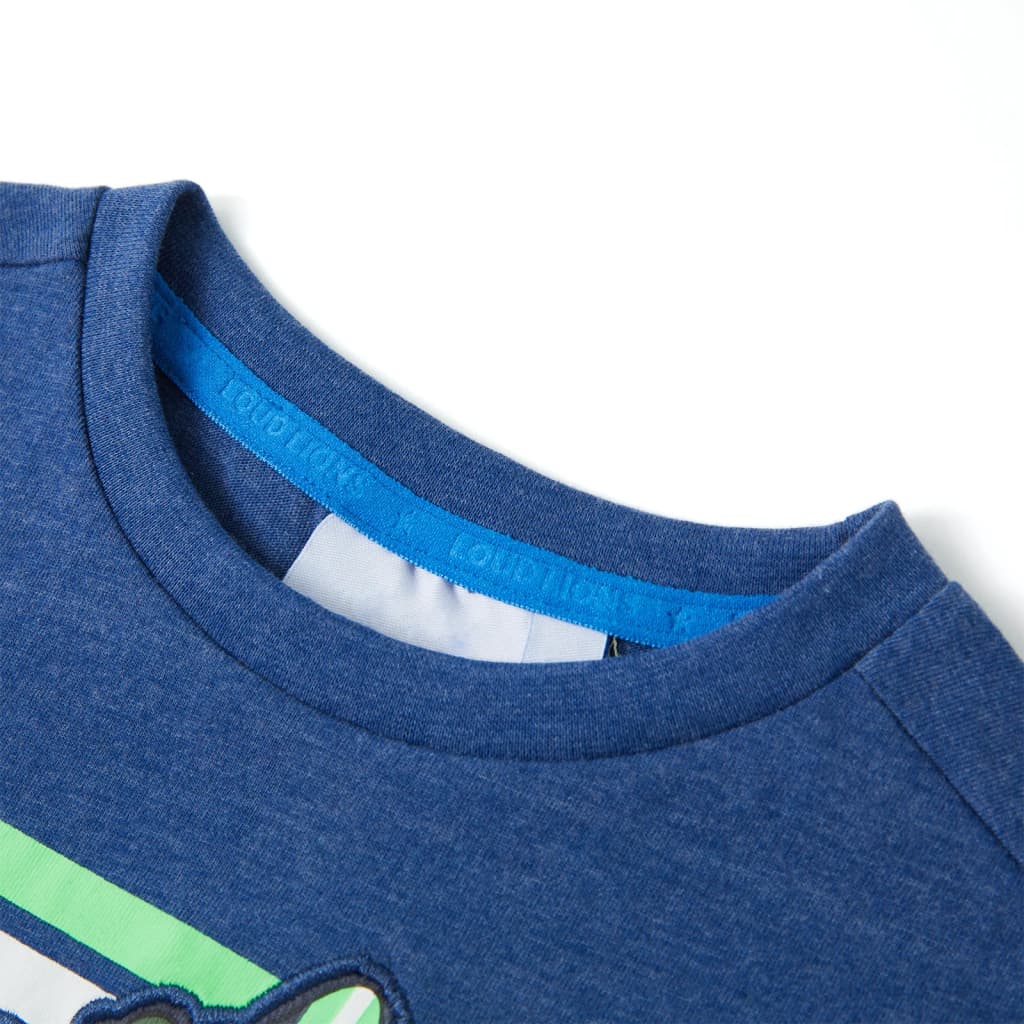 Tricou pentru copii, albastru închis melanj, 92 GartenMobel Dekor