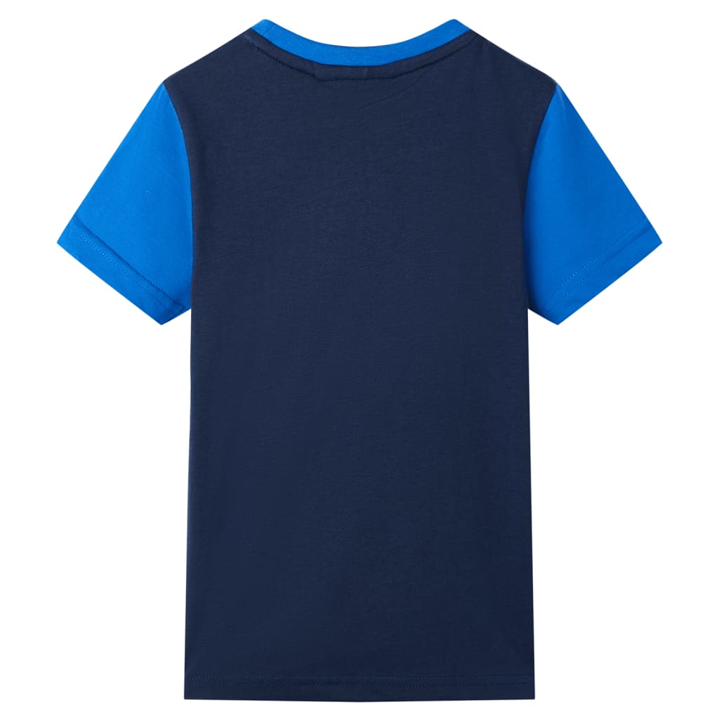 Tricou pentru copii, albastru și bleumarin, 116 GartenMobel Dekor