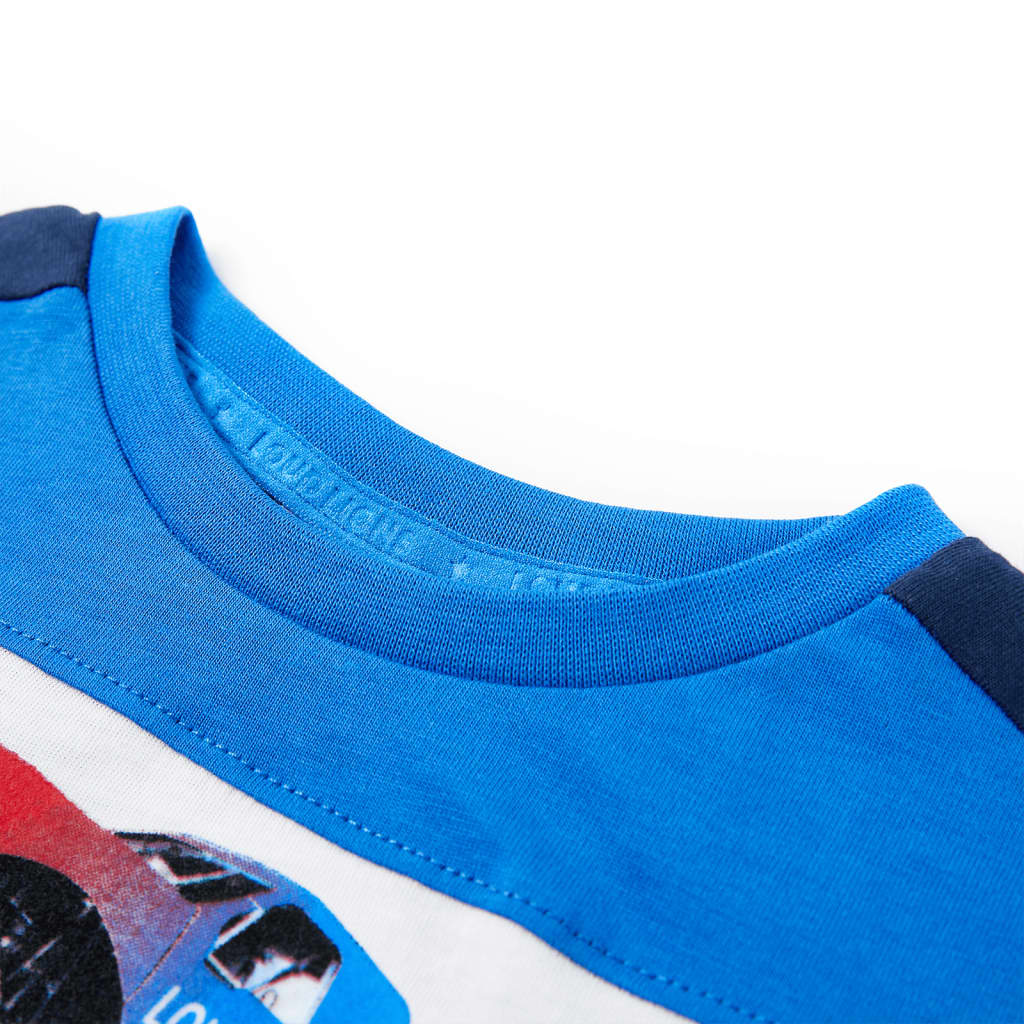 Tricou pentru copii, albastru și bleumarin, 128 GartenMobel Dekor