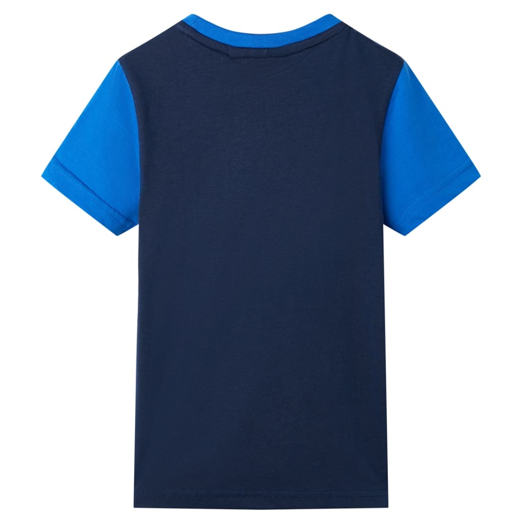 Tricou pentru copii, albastru și bleumarin, 128 GartenMobel Dekor