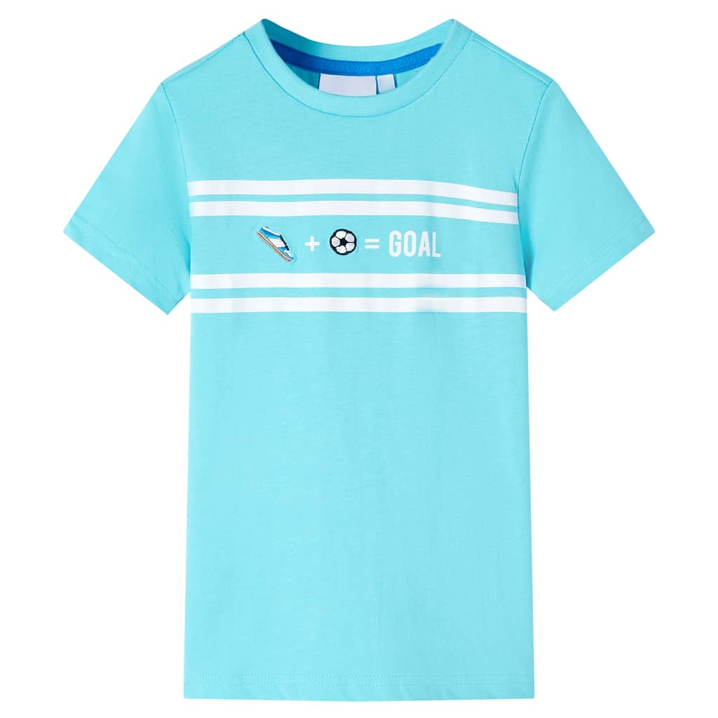 Tricou pentru copii, albastru verzui, 128 GartenMobel Dekor