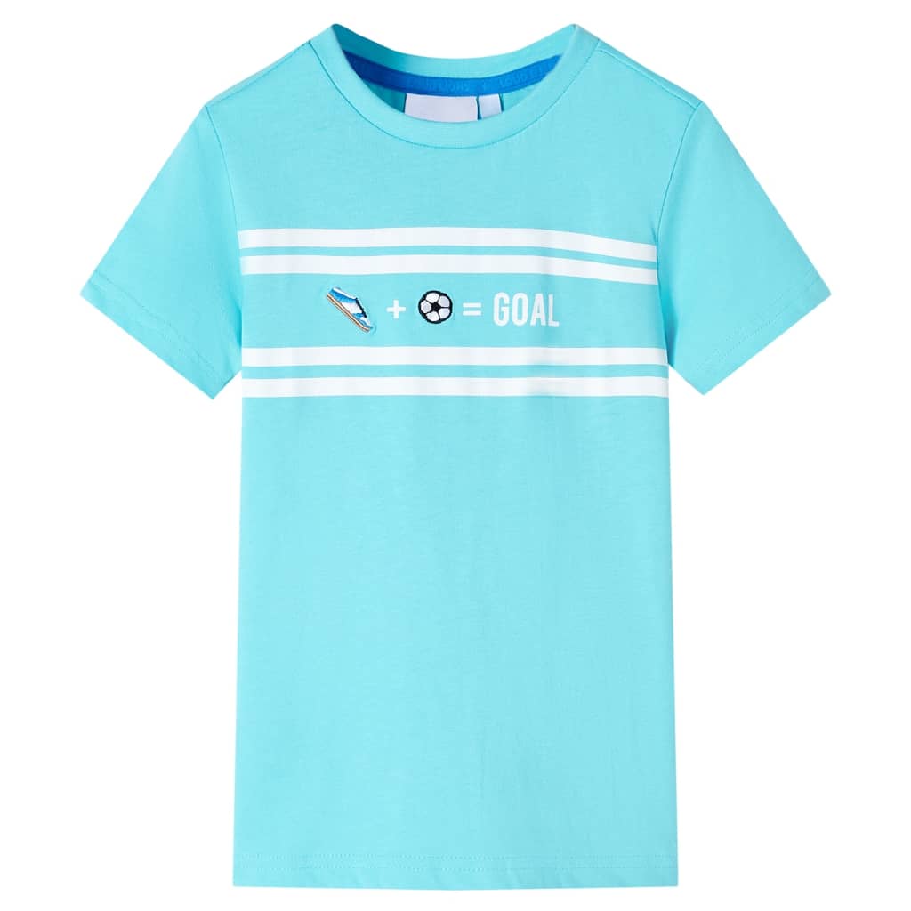 Tricou pentru copii, albastru verzui, 140 GartenMobel Dekor