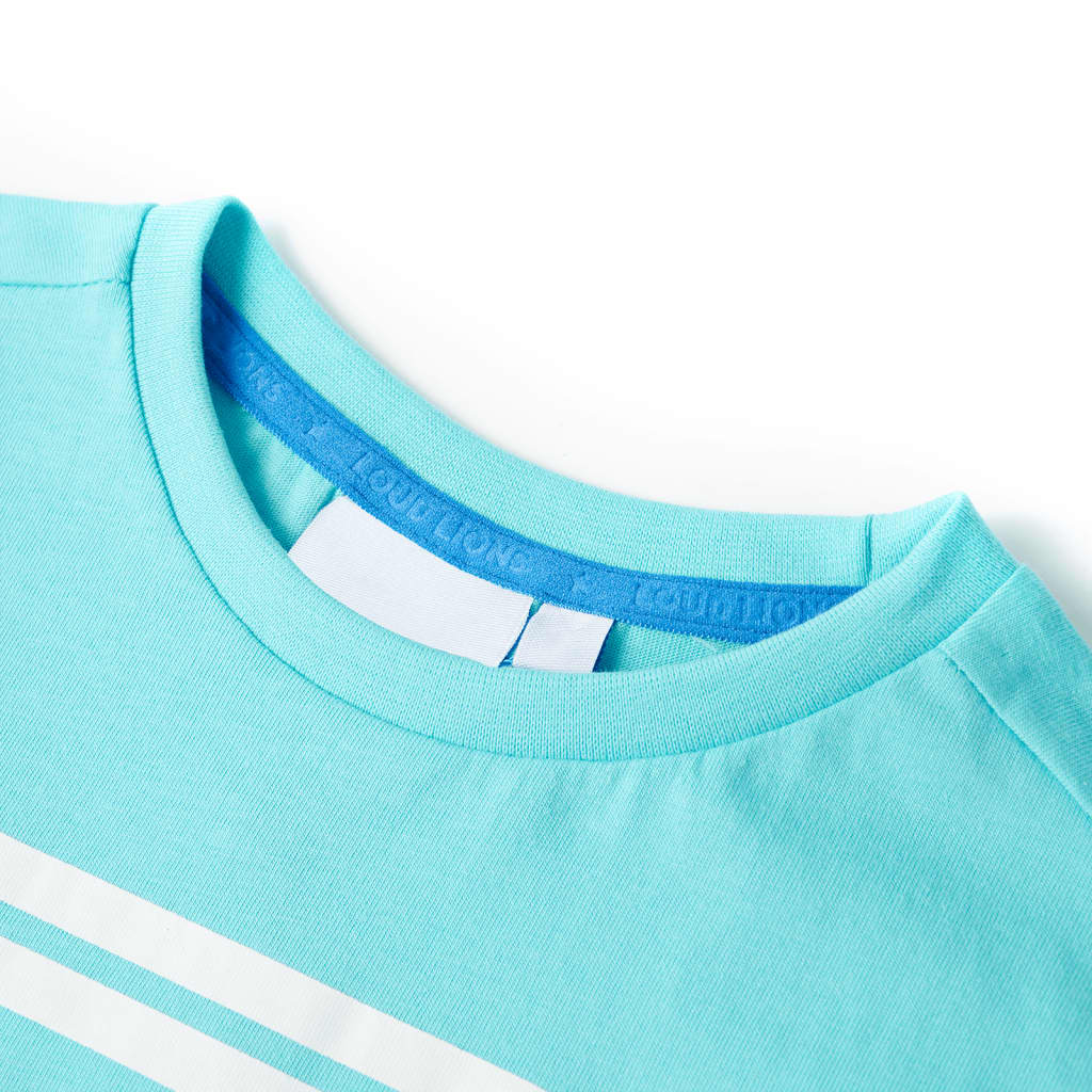 Tricou pentru copii, albastru verzui, 140 GartenMobel Dekor