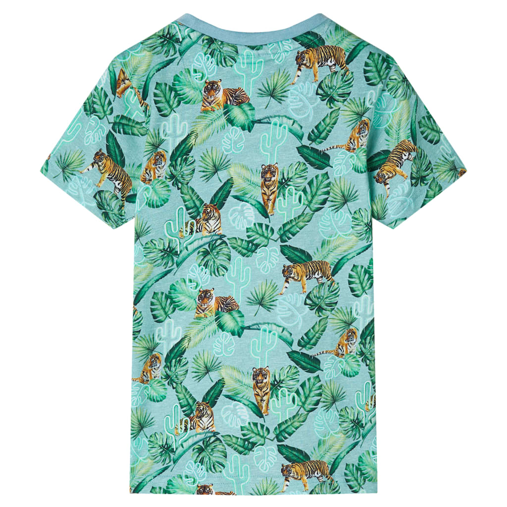 Tricou pentru copii, verde deschis melanj, 92 GartenMobel Dekor