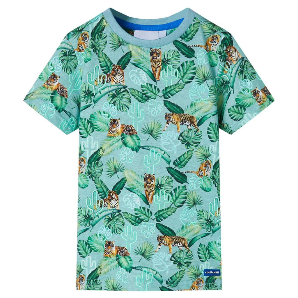 Tricou pentru copii, verde deschis melanj, 92 GartenMobel Dekor
