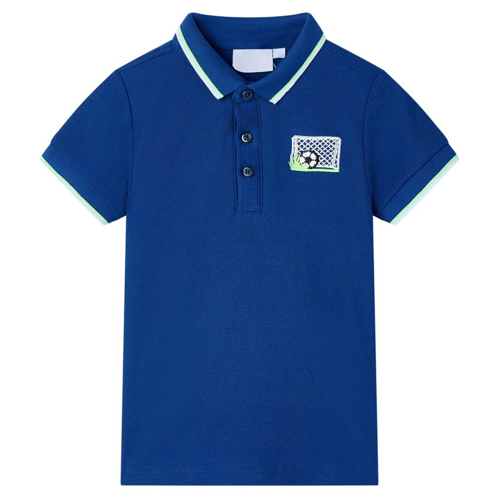Tricou polo pentru copii, albastru închis, 104 GartenMobel Dekor