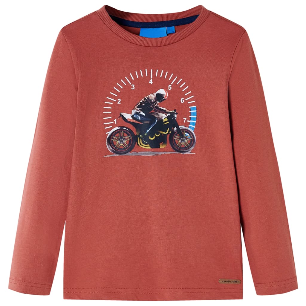 Tricou cu mâneci lungi pentru copii, henna, 92 GartenMobel Dekor