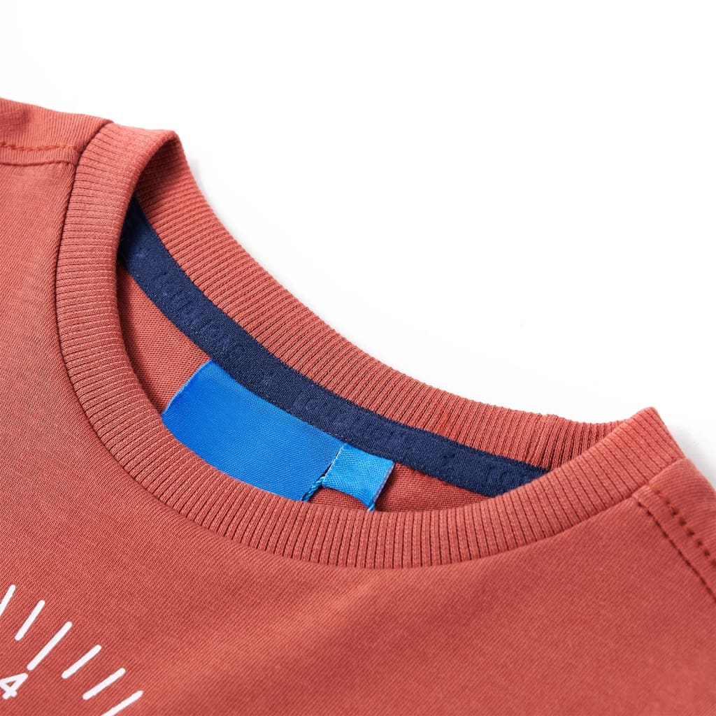 Tricou cu mâneci lungi pentru copii, henna, 92 GartenMobel Dekor
