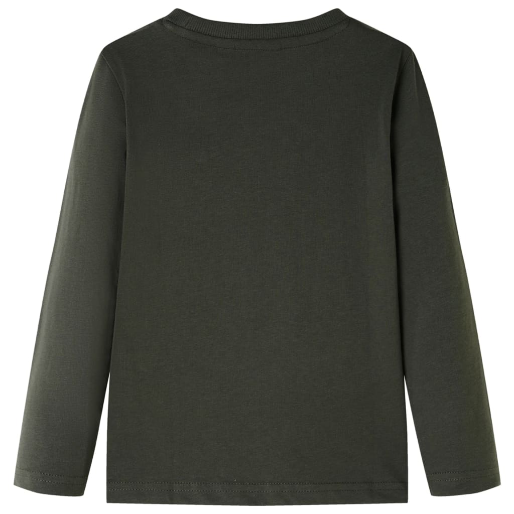 Tricou cu mâneci lungi pentru copii, kaki, 116 GartenMobel Dekor