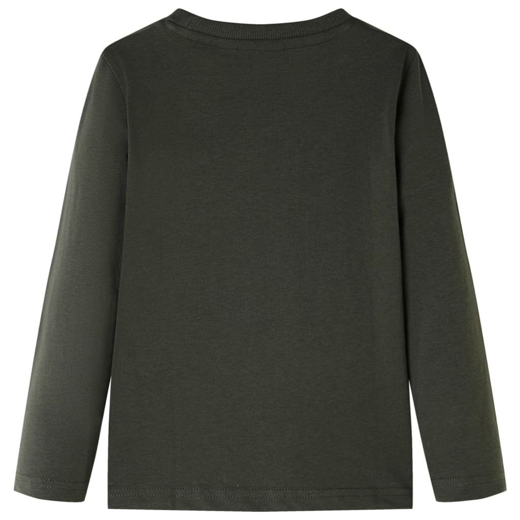 Tricou cu mâneci lungi pentru copii, kaki, 92 GartenMobel Dekor