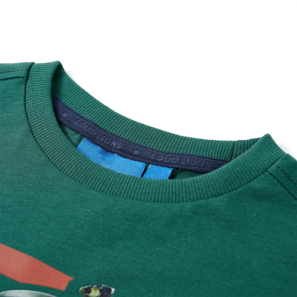 Tricou cu mâneci lungi pentru copii, verde, 104 GartenMobel Dekor