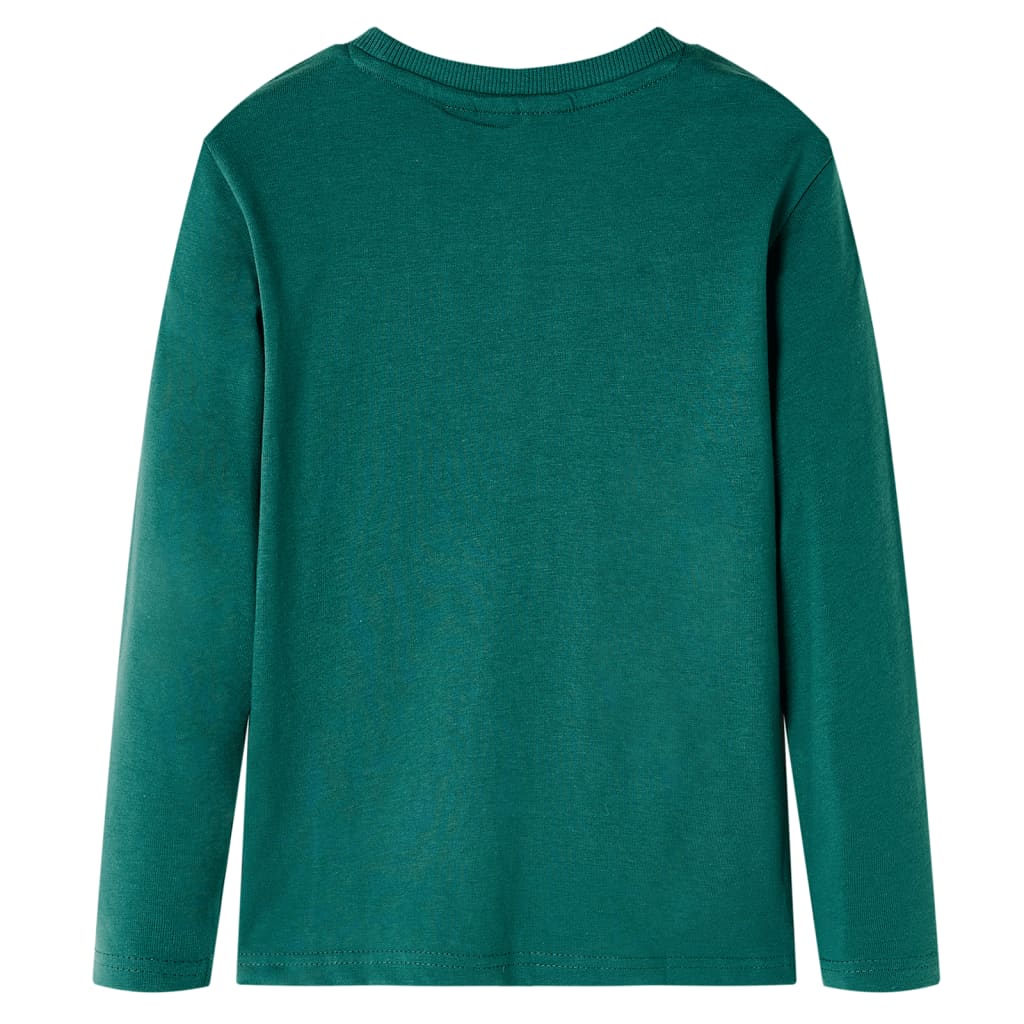 Tricou cu mâneci lungi pentru copii, verde, 116 GartenMobel Dekor