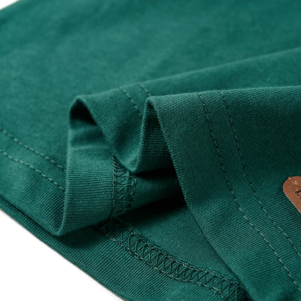 Tricou cu mâneci lungi pentru copii, verde, 116 GartenMobel Dekor