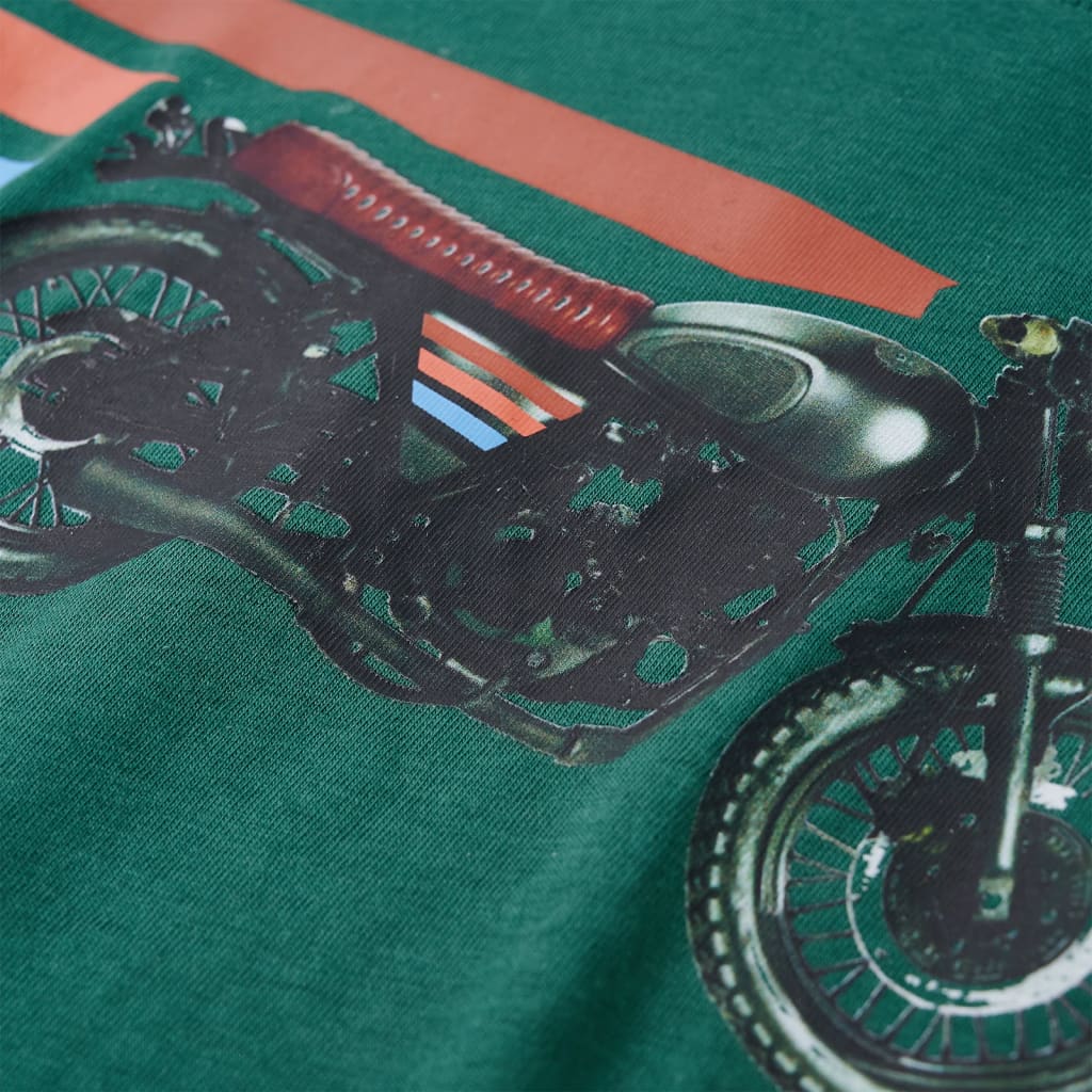 Tricou cu mâneci lungi pentru copii, verde, 116 GartenMobel Dekor