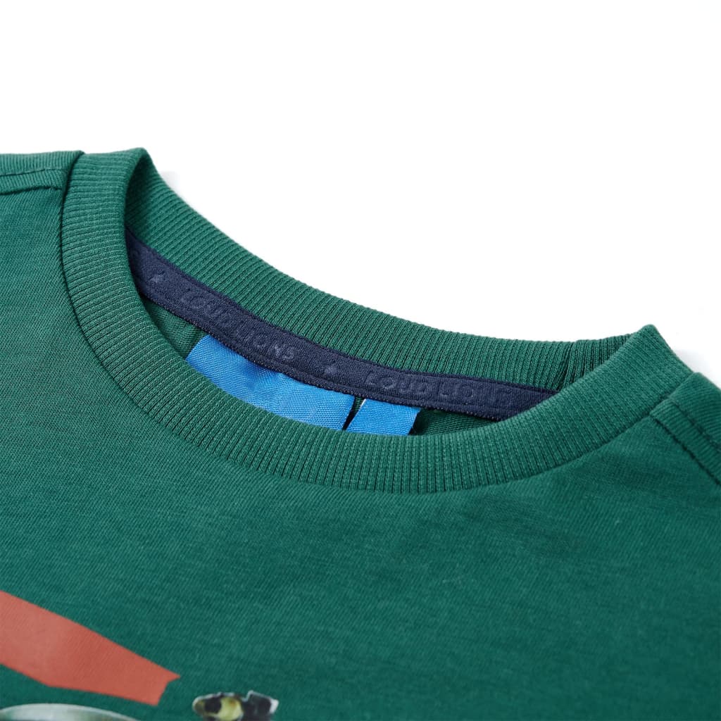 Tricou cu mâneci lungi pentru copii, verde, 116 GartenMobel Dekor