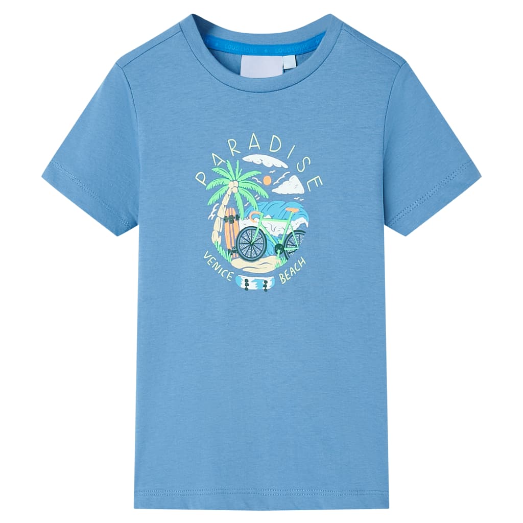 Tricou pentru copii, albastru mediu, 140 GartenMobel Dekor