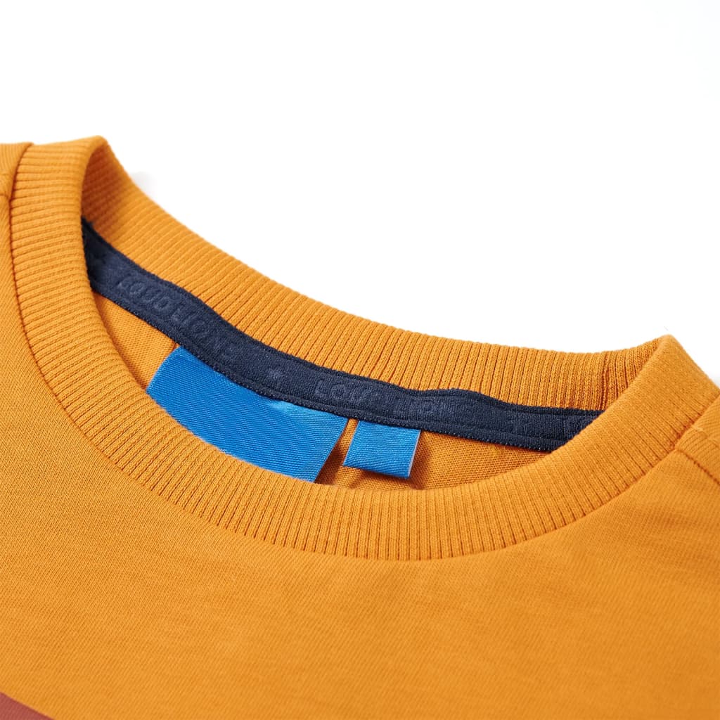 Tricou pentru copii cu mâneci lungi, ocru, 104 GartenMobel Dekor