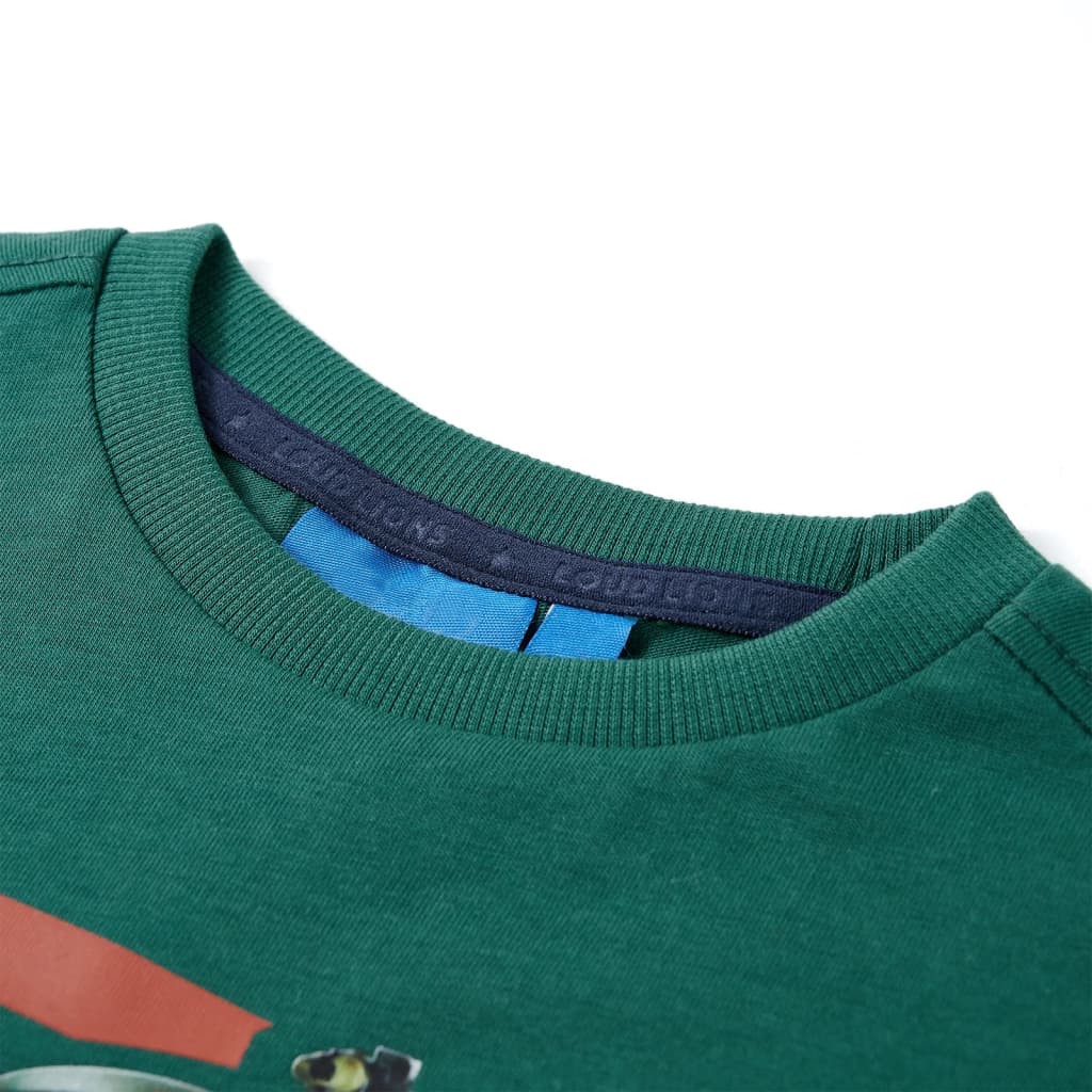 Tricou pentru copii cu mâneci lungi, verde, 92 GartenMobel Dekor