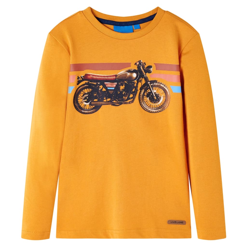Tricou pentru mâneci lungi pentru copii, ocru, 116 GartenMobel Dekor